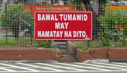 Tagalog Street Signs .